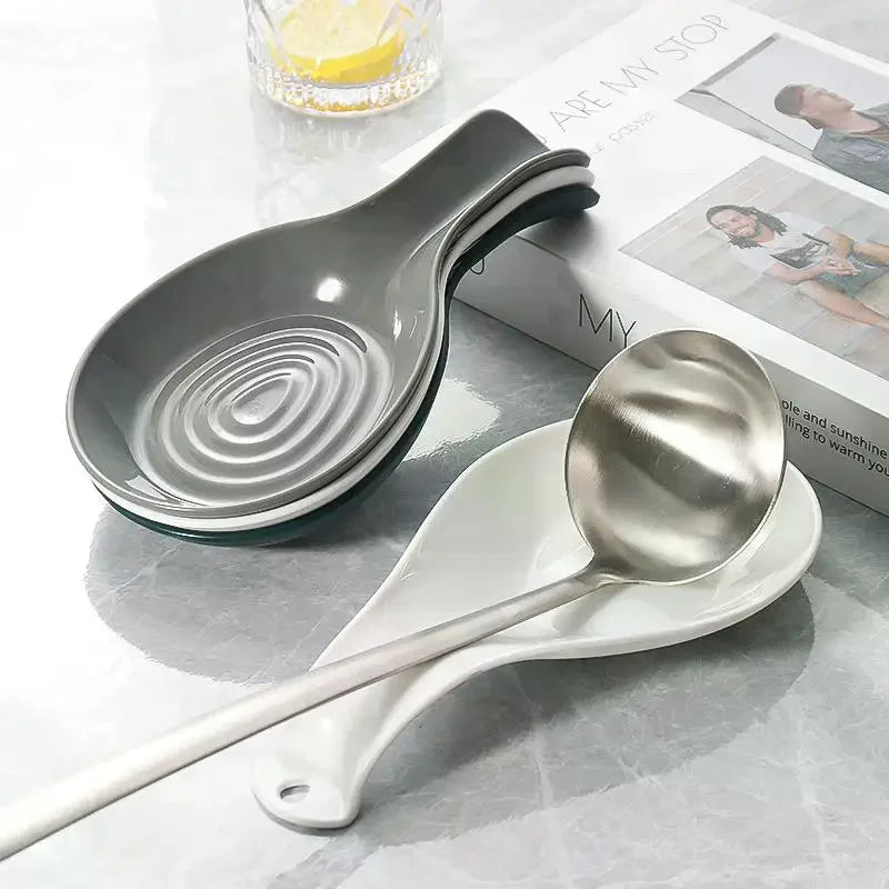 Large Ceramic Spoon Rest | Heat-Resistant, Dishwasher Safe