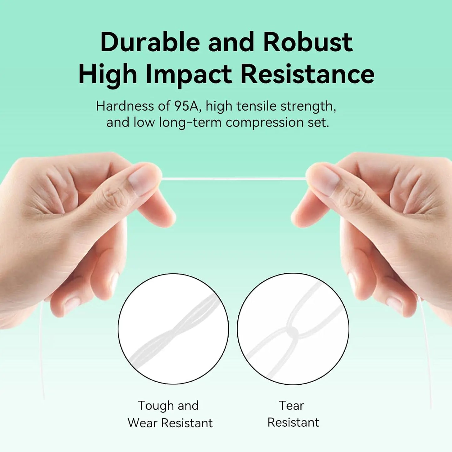DINGSUN 95A Flexible TPU Filament 1.75mm | Fast & Precise