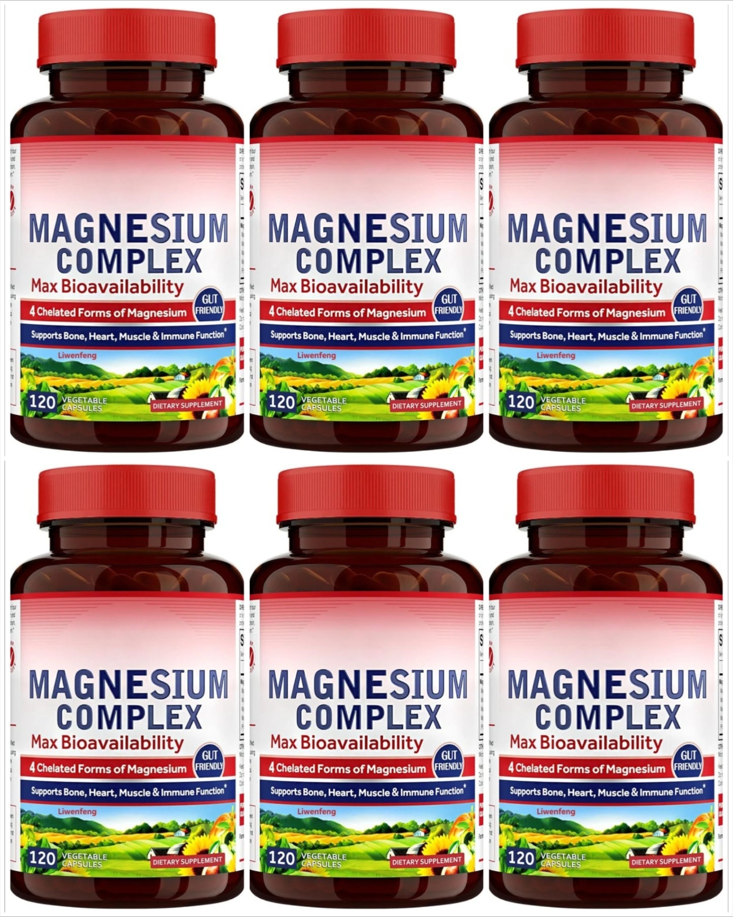 Magnesium Complex 500mg Glycinate Malate Taurate Citrate | 60 Caps