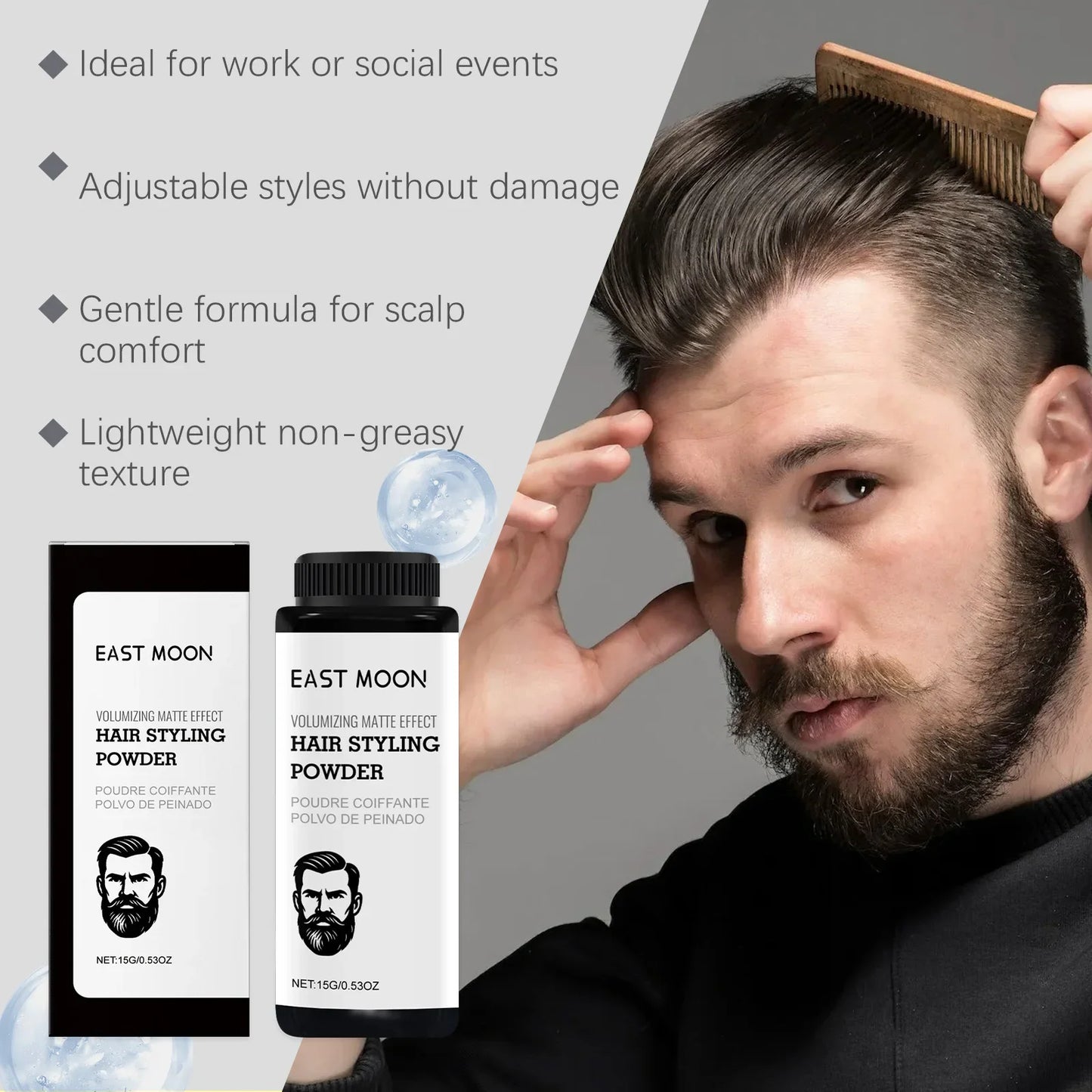 Men's Matte Hair Texture Powder – Thickening Styling Powder