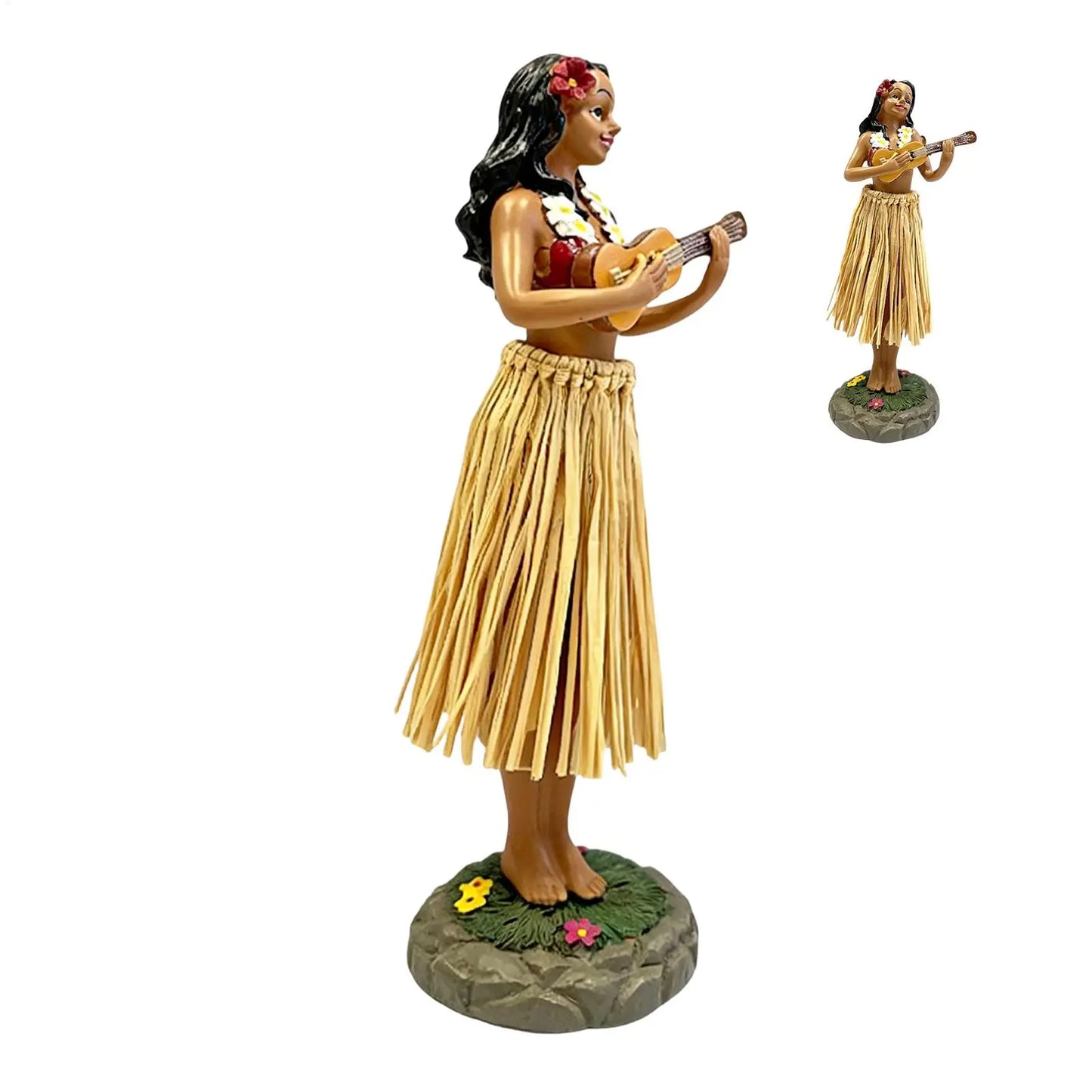 Hawaiian Dancer Dashboard Doll | Hula Girl Car Decor Figure
