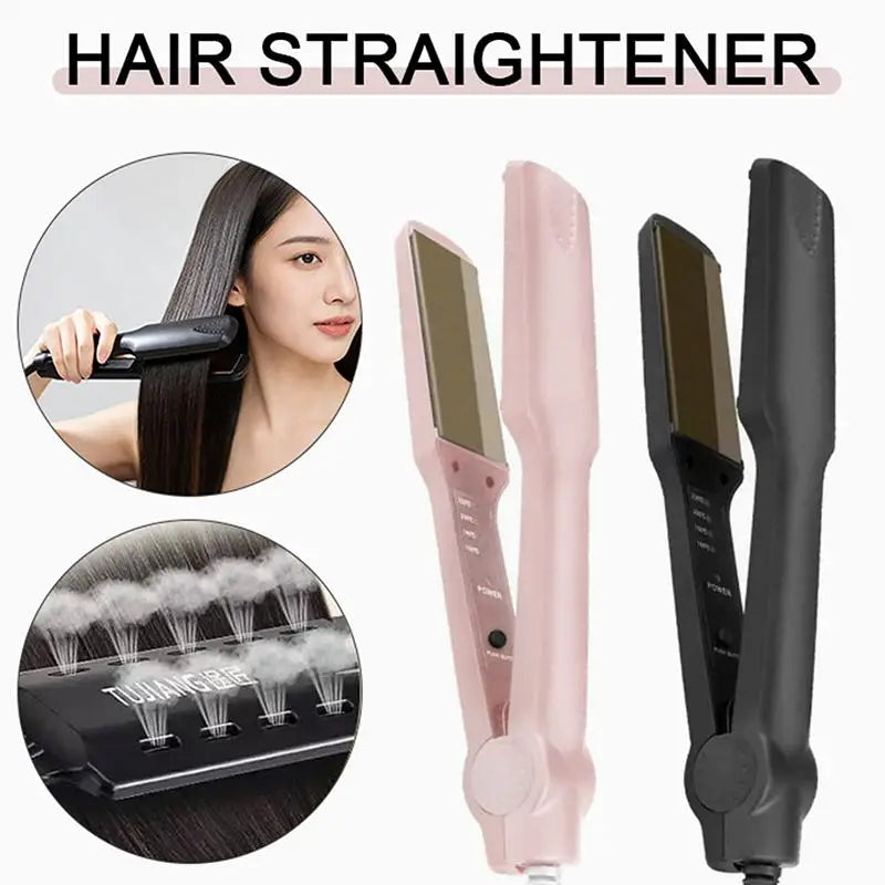 Hair Straightening Irons Dual Use Fast Warm-up Thermal Professional Ceramic Heating Plate For Straightening Curling Air Bangs Peaceful Pleasures Health and Wellness