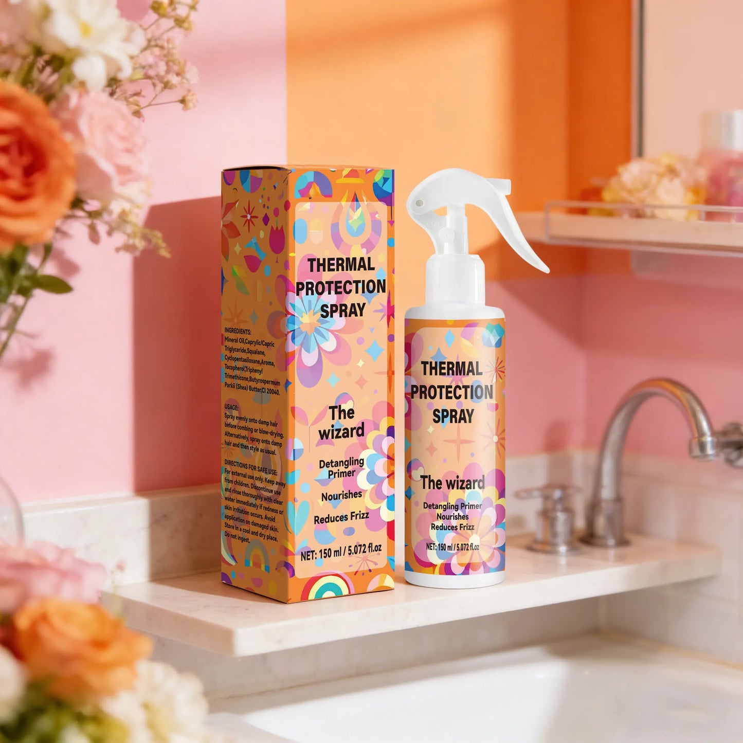 Thermal Protection Spray for Hair Heat Protector Serum Protect Hair From UV Damaged Moisturizing Hair-care Conditioner for Women Peaceful Pleasures Health and Wellness