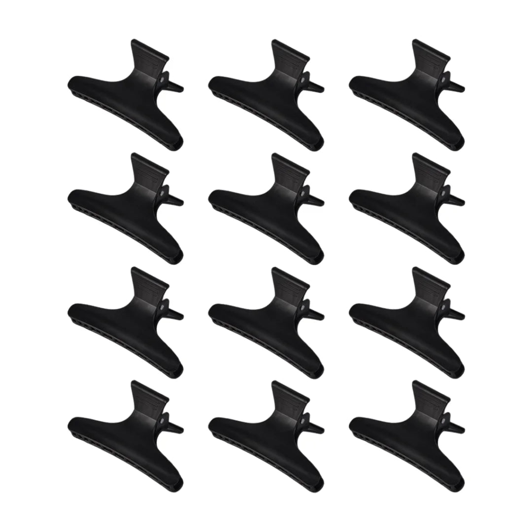 12-Piece Butterfly Hair Clips Set - Non-Slip, Stylish Design Hair Styling Accessories in Multiple Colors - Perfect for Elegant Peaceful Pleasures Health and Wellness black
