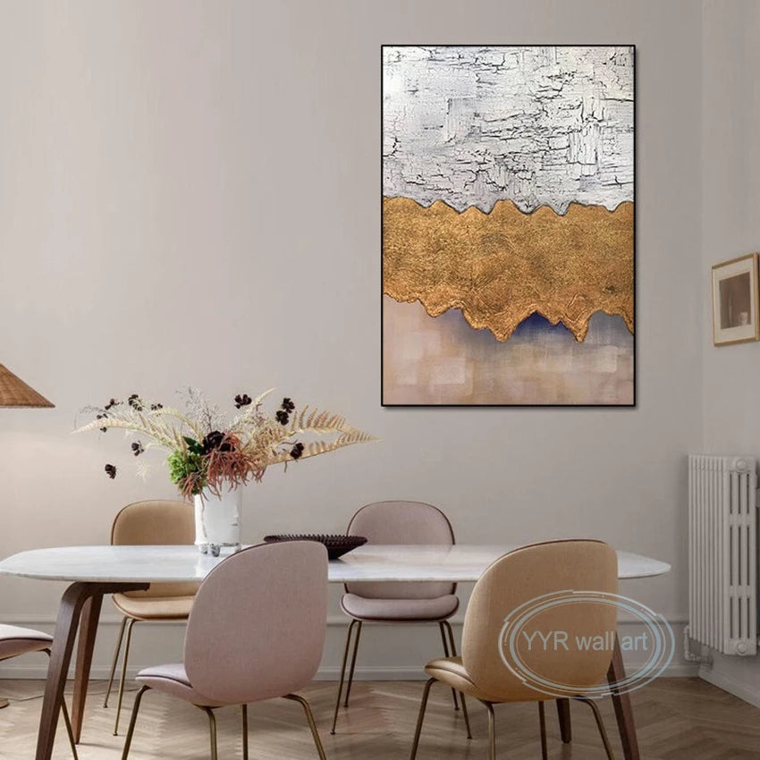 Light Luxury Oil Painting Wall Decor Mural Nordic Modern Abstract Handmade Art Canvas Poster Living Room Porch Hotel Restaurant Peaceful Pleasures Health and Wellness