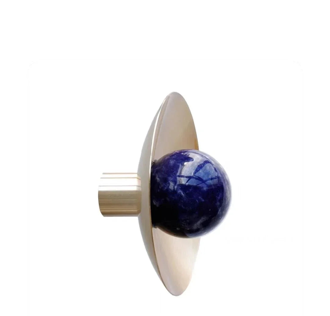 Pink Crystal & Solid Brass Cabinet Knobs | Natural Stone Handles