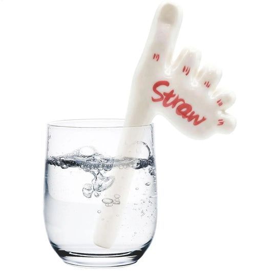 Ceramic Foot-Shaped Drinking Straw | Funny Reusable Novelty Straw Novelty Ceramic Straw Peaceful Pleasures Health and Wellness