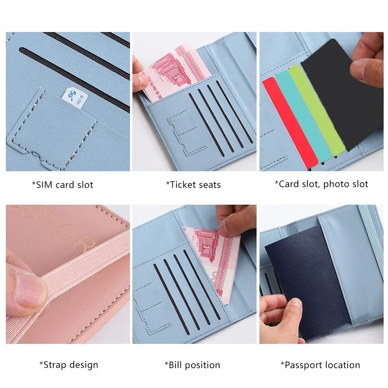 Waterproof PU Leather Passport Holder & Travel Wallet