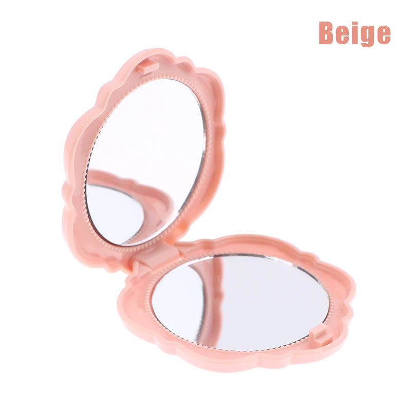 Retro Rose Double-Sided Compact Pocket Makeup Mirror