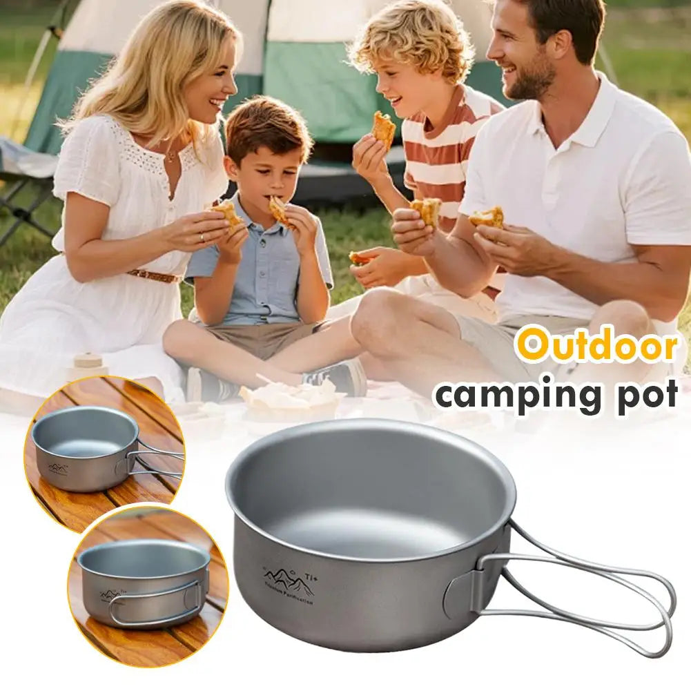 Titanium Camping Pot | Ultralight Foldable Backpacking Cookware