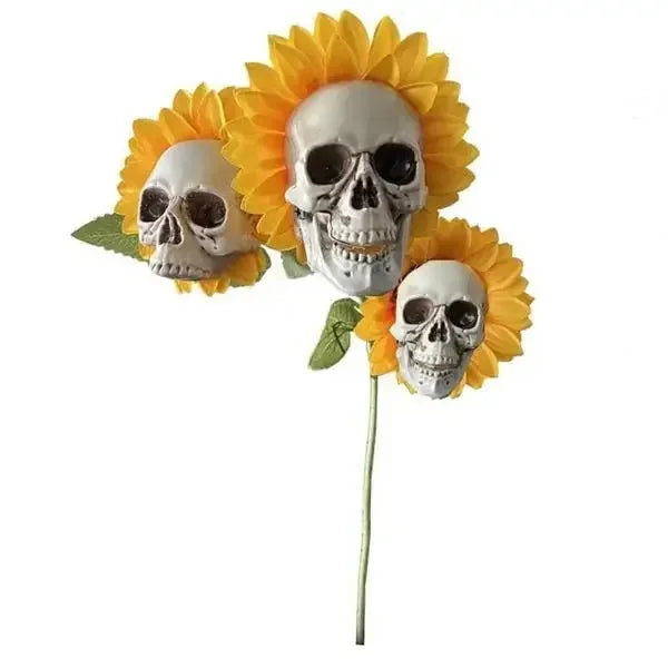 Halloween Horror Skull Sunflower Artificial Flower Gothic Festival