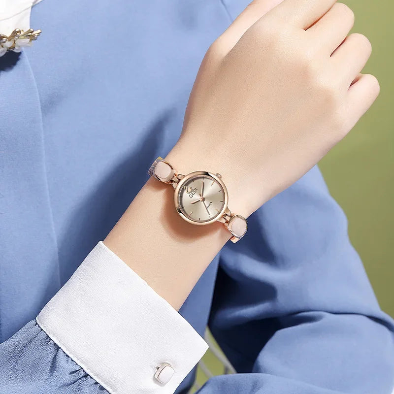 Versatile Fashionable Women Watch Women Hand Style Women Light Luxury Niche Small Exquisite Simple High End Regular Quartz Watch Peaceful Pleasures Health and Wellness