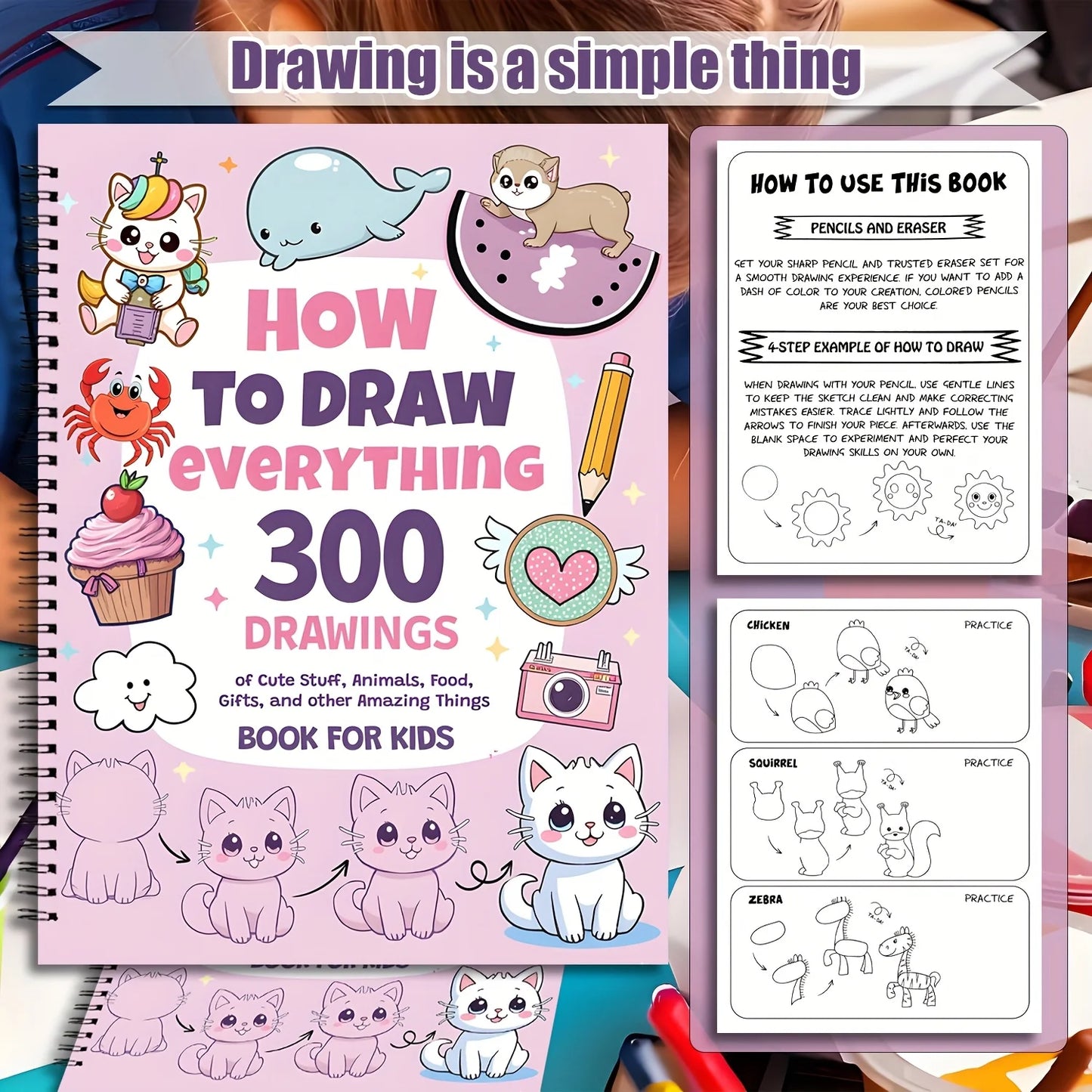 How Draw Anything Painting Enthusiast 300 Cute Step-by-step Simple