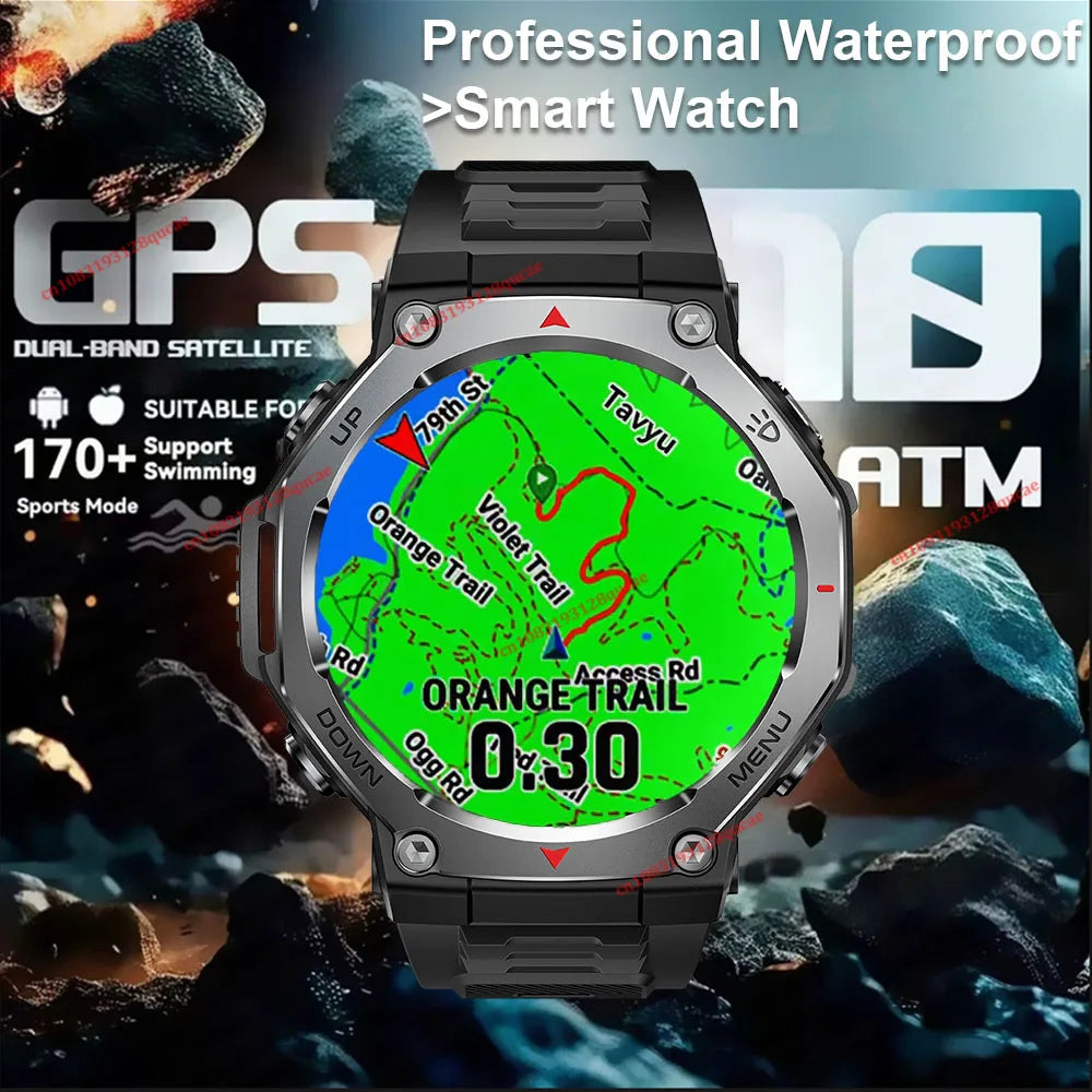 Ola Esporte Military GPS Smartwatch | AMOLED, 170 Sports, BT Call