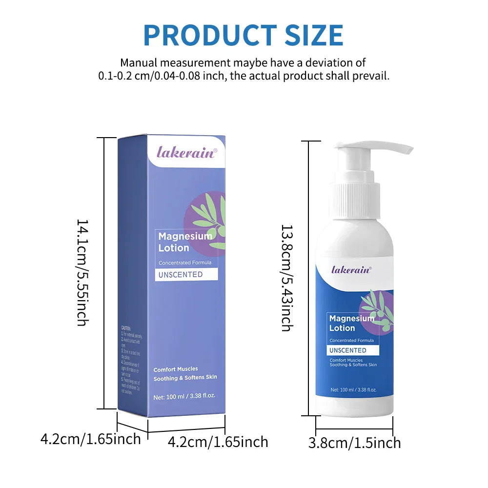 Magnesium Body Lotion – Unscented Moisturizing Skin Cream