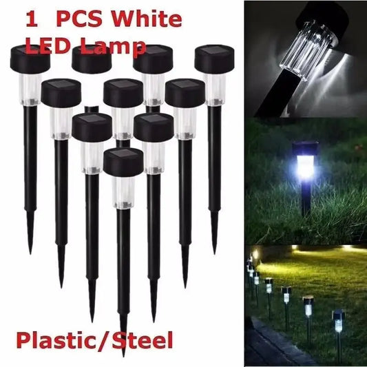 White LED Lawn Light Lamp Solar Outdoor Courtyard Walkway Garden Peaceful Pleasures Health and Wellness