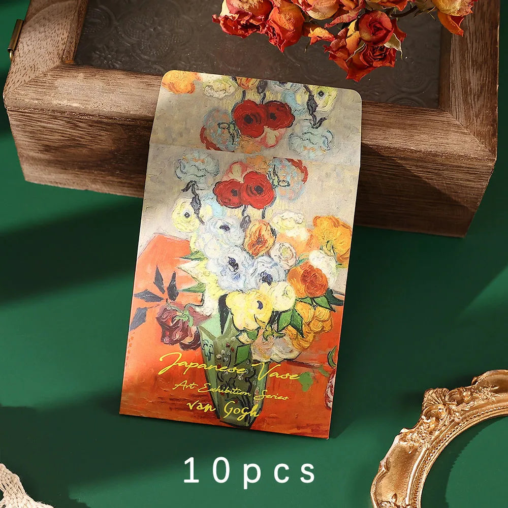 Oil Painting Thick Letterhead Envelope Greeting Card Love Letter