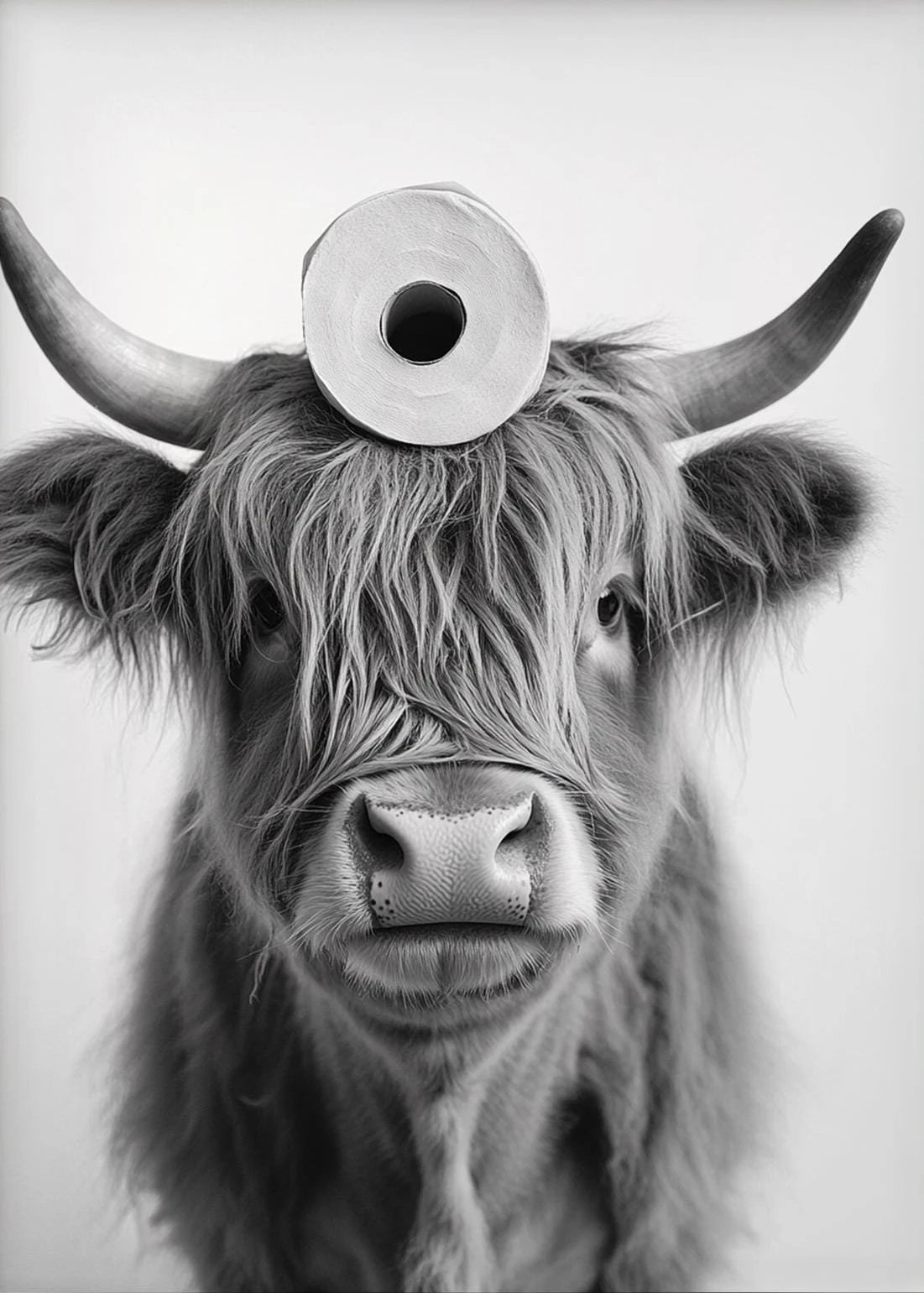 Funny Animal Toilet Paper Canvas Wall Art – Bathroom Decor