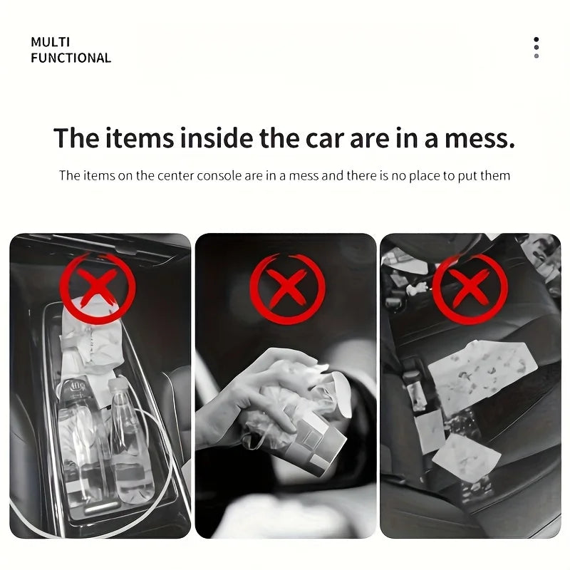 Car Trash Can with Lid – Hanging Auto Interior Waste Bin