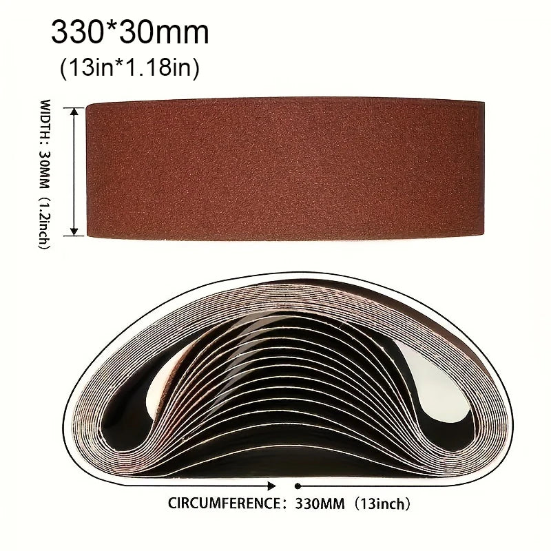 30 X Abrasive Belt 60 80 120 240 400 Grain Sanding Filing Grinding