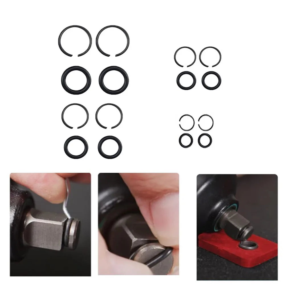 Impact Wrench Retaining Ring & O-Ring Kit 3/8–1" | 2 Sets