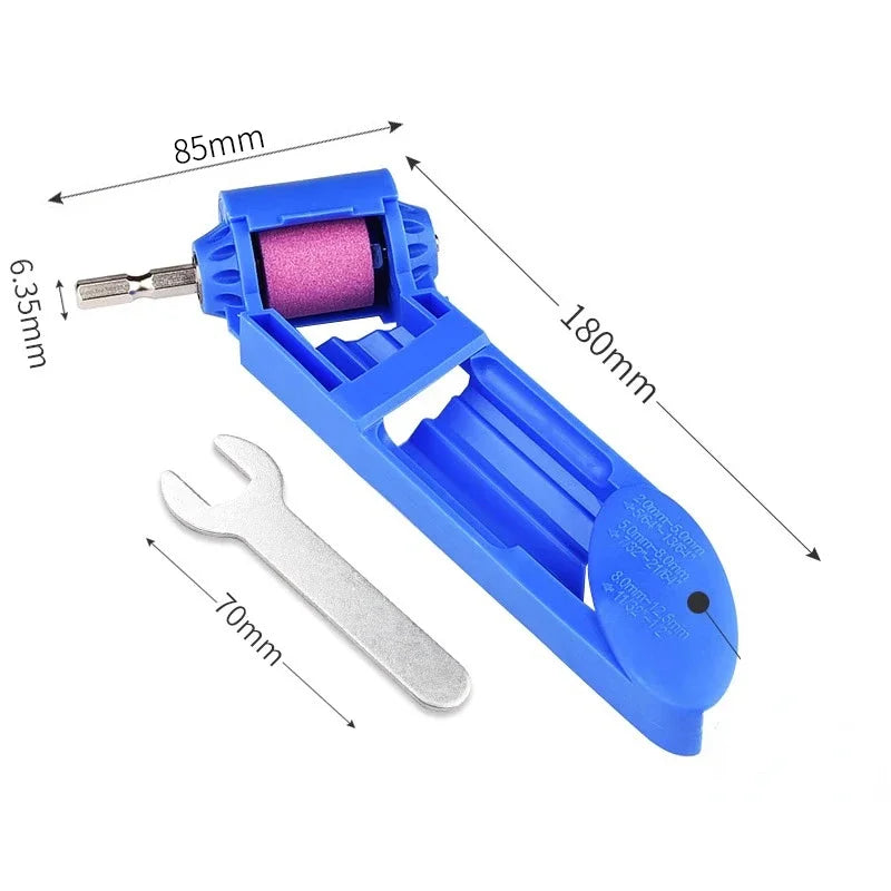 Portable Drill Bit Sharpener Corundum Grinding Wheel for Grinder Polishing Kit Tools Wheel Drill Straight Shank Bit Sharpener Peaceful Pleasures Health and Wellness Blue 2-12.5mm