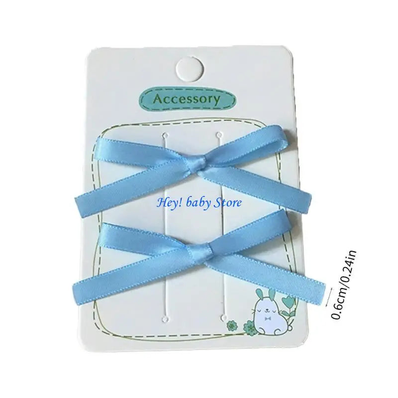 Ballet Ribbon Bowknot Hair Clips – 1 Pair Girls' Hairpins