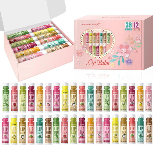 36PCS Moisturizing Lip Balm set 5g deep moisturizing and brightening lips Party gift for friends Peaceful Pleasures Health and Wellness