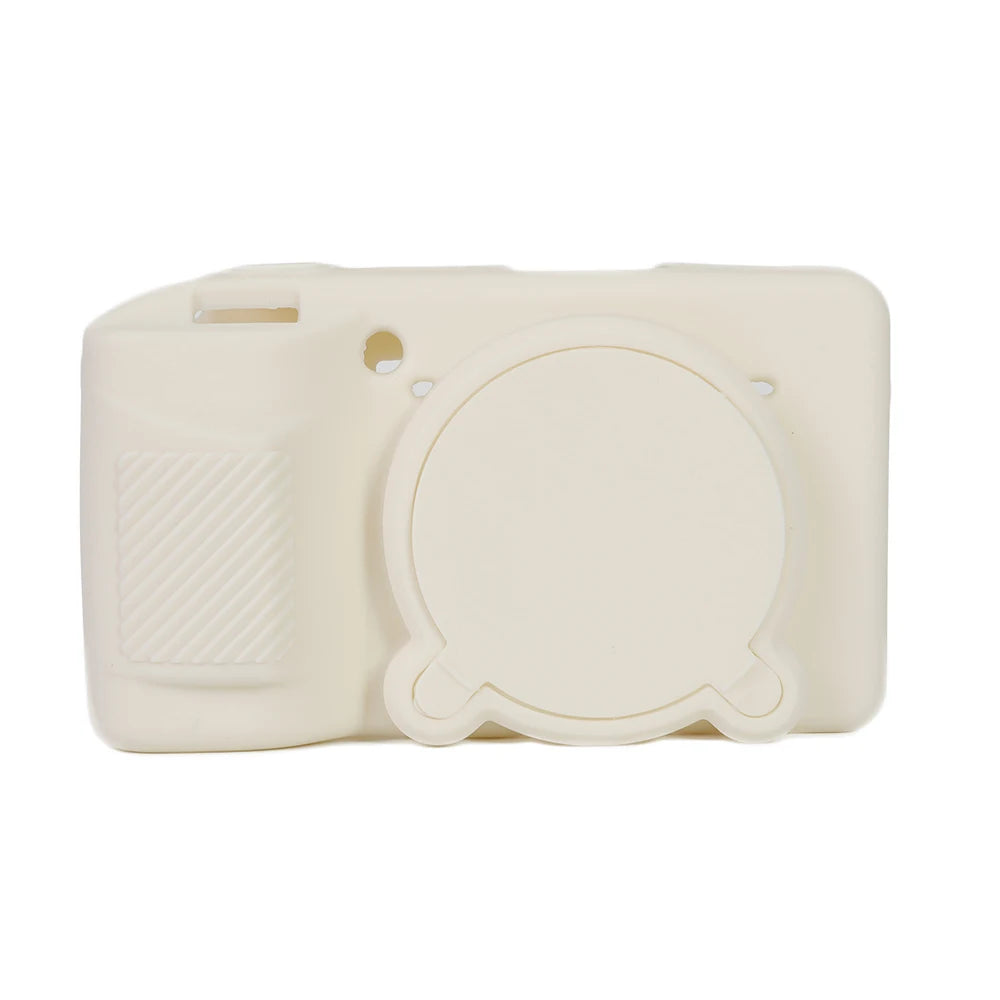 Anti-Slip For RICOH GR4 Silicone Protective Case With Lens Cover Shockproof Anti Scratch Precise Cutouts Easy Install Peaceful Pleasures Health and Wellness white
