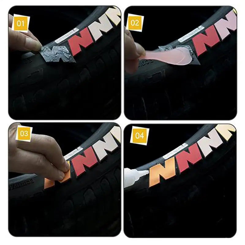 40ml 3D Tire Sticker Glue Car Waterproof Tire Letter Sticky Stickers Special Glue Tire Sticker Glue Rubber Dustproof Adhesive Peaceful Pleasures Health and Wellness