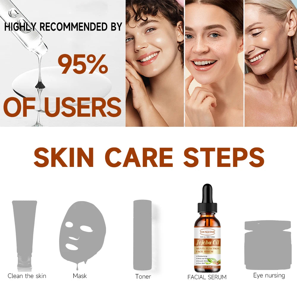 Vitamin E Jojoba Oil Essential Oil Brightens and tightens the skin, moisturizes the skin, and reduces dullness 4In1 Skin Care Peaceful Pleasures Health and Wellness