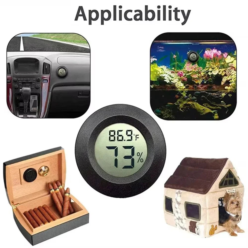 4-Pack LCD Digital Thermometer & Hygrometer | Indoor Temp Gauge