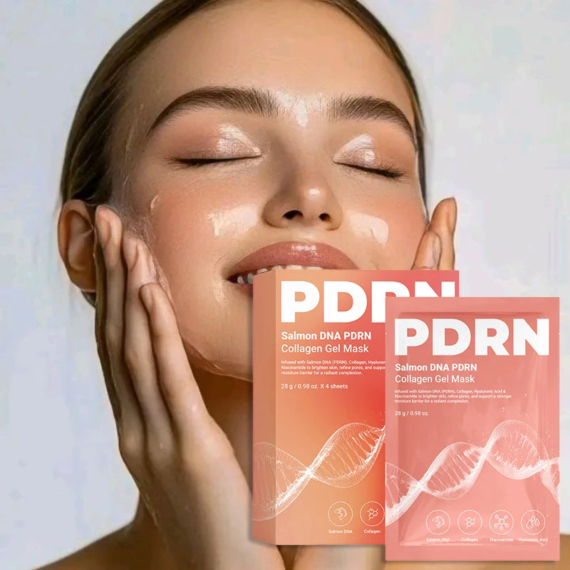 Pdrn Salmon Collagen Mask Hydrating Repair Face Mask Deep Moisturize Revitalizing Sheet Mask Glow-boosting Nourishing Skin Care Peaceful Pleasures Health and Wellness