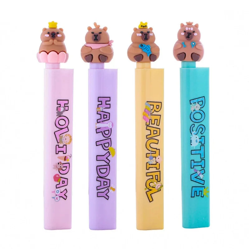 Bview Art 4-Pack Ruler Pens Multifunctional Scale Gel Pen Cute