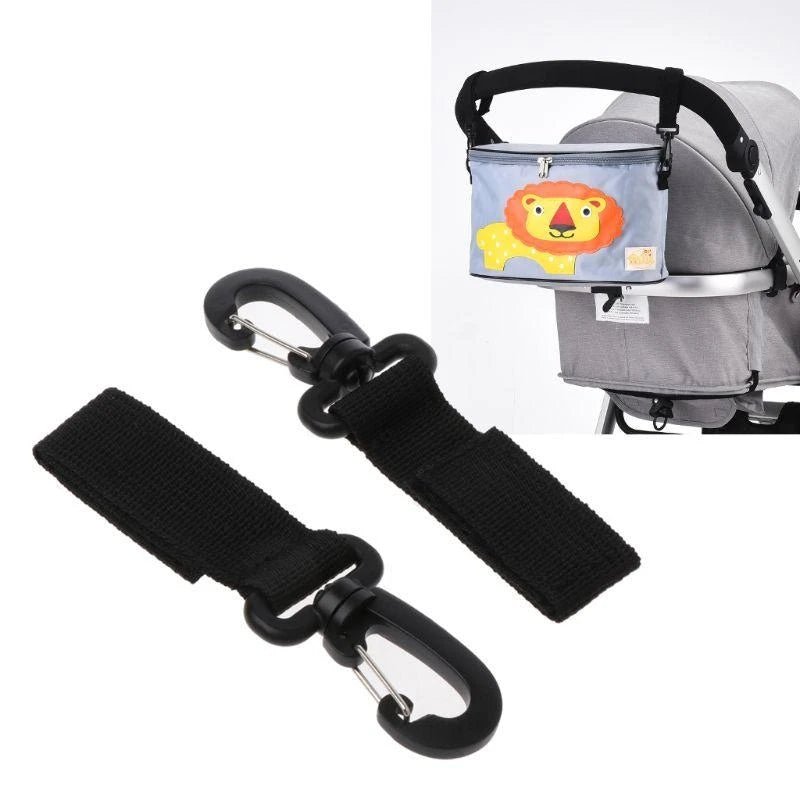 Baby Stroller Bag Hooks 2-Pack – Universal Clip Hanger