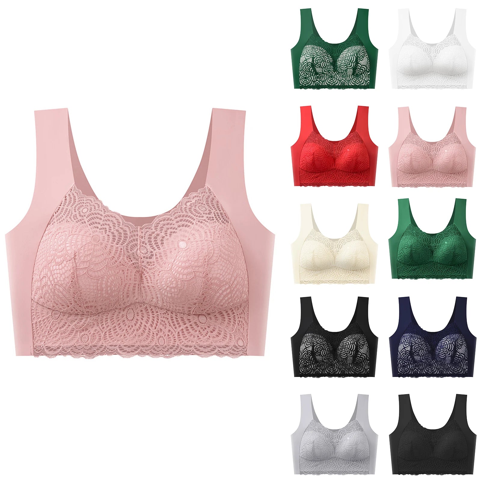 Sexy Bra Thin Lace Wireless Bra No Underwire Anti Shake Side Breast Reduction Seamless Underwear for Women Chinese Brand Peaceful Pleasures Health and Wellness