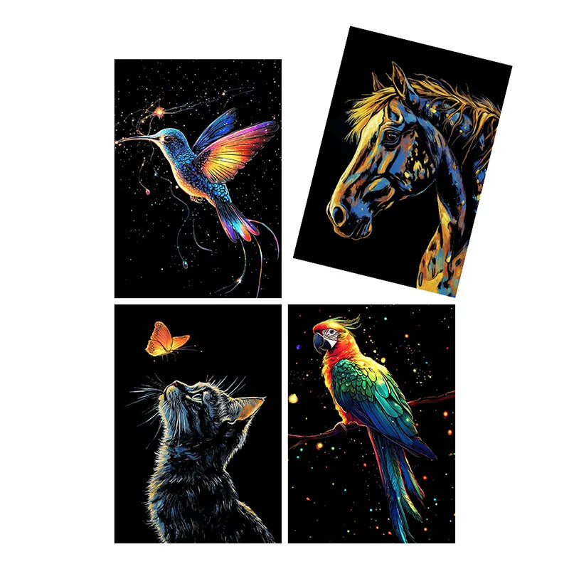 A5 Light Scratch Drawings Adult Colorful Paper Student Creative Toy