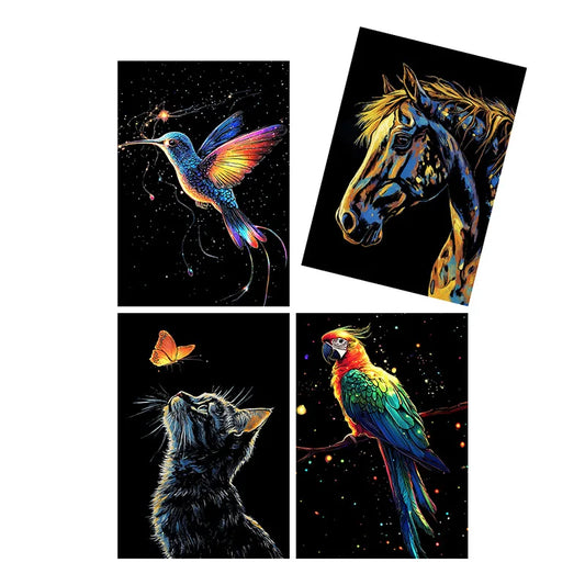 A5 Light Scratch Drawings Adult Colorful Paper Student Creative Toy Peaceful Pleasures Health and Wellness