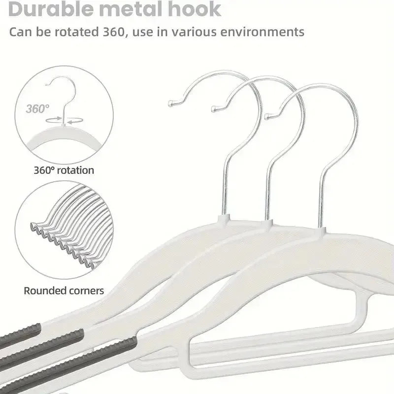 10/20/30pcs plastic coat hanger, non-slip super thin space-saving suit hanger pants hanger, sturdy and durable, with 360° hooks Peaceful Pleasures Health and Wellness