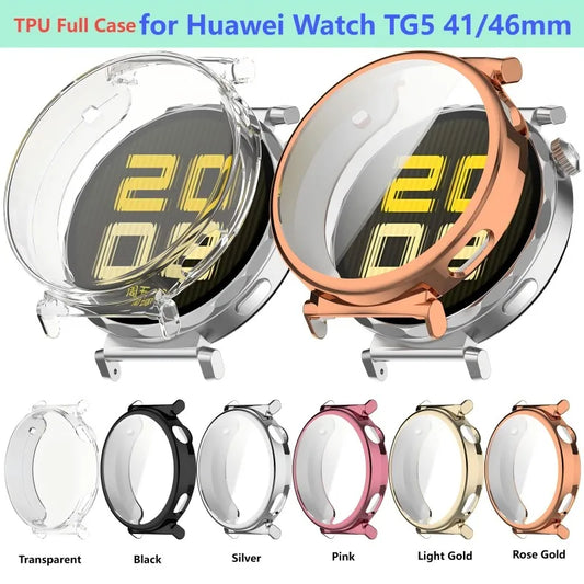 TPU Full Case for Huawei Watch GT5 46mm 41mm Screen Protector
