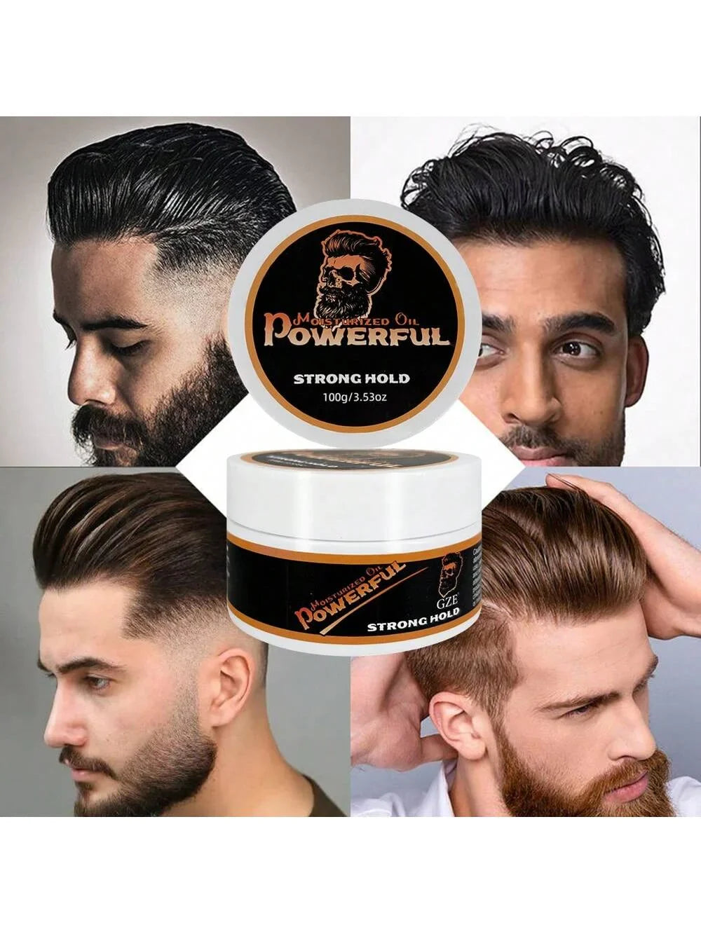 GZE Hair Styling Oil Pomade – Strong Hold & Frizz Control