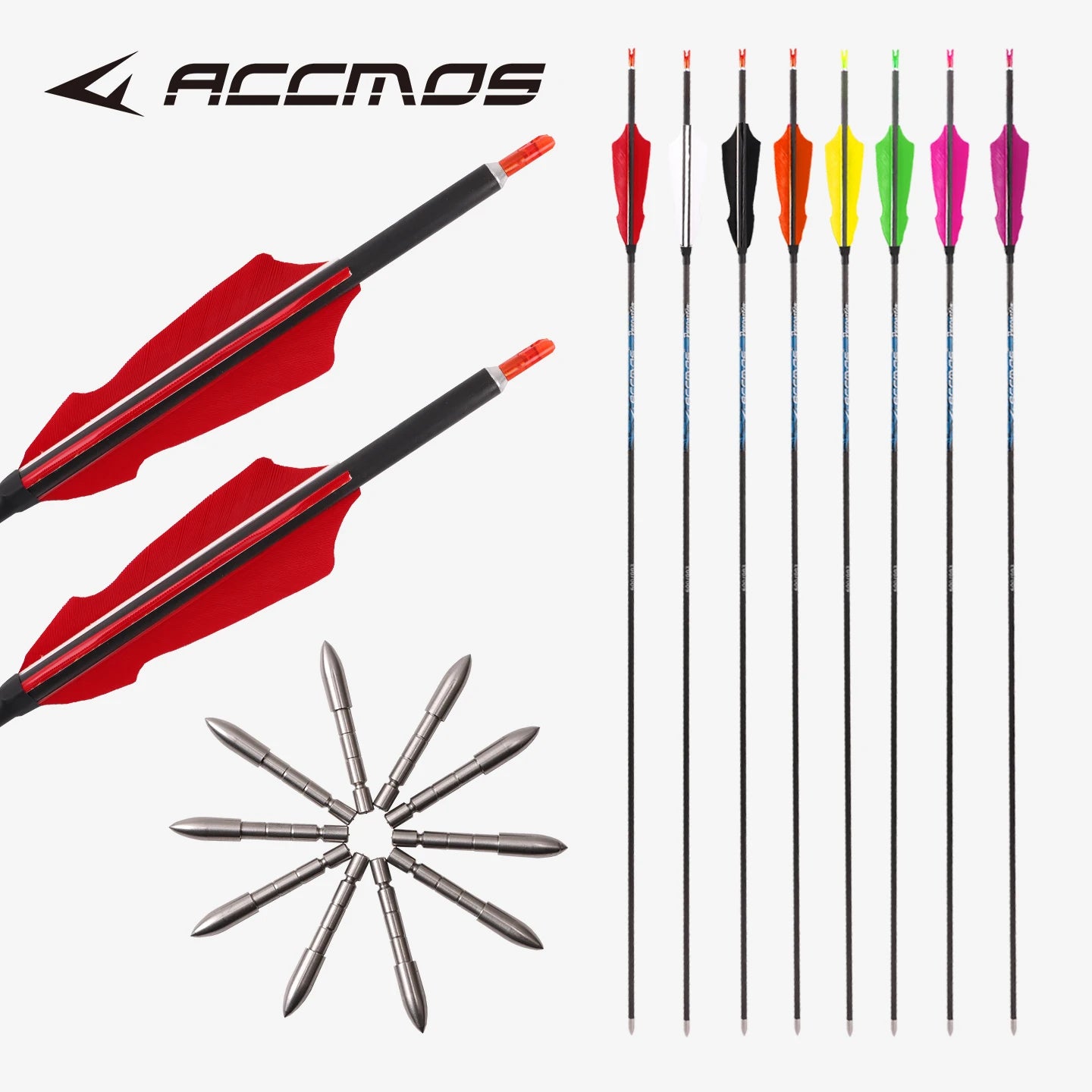 ID4 2 Pure Carbon Arrow 8 Styles 4-inch Turkey Feather Spine 300-1000