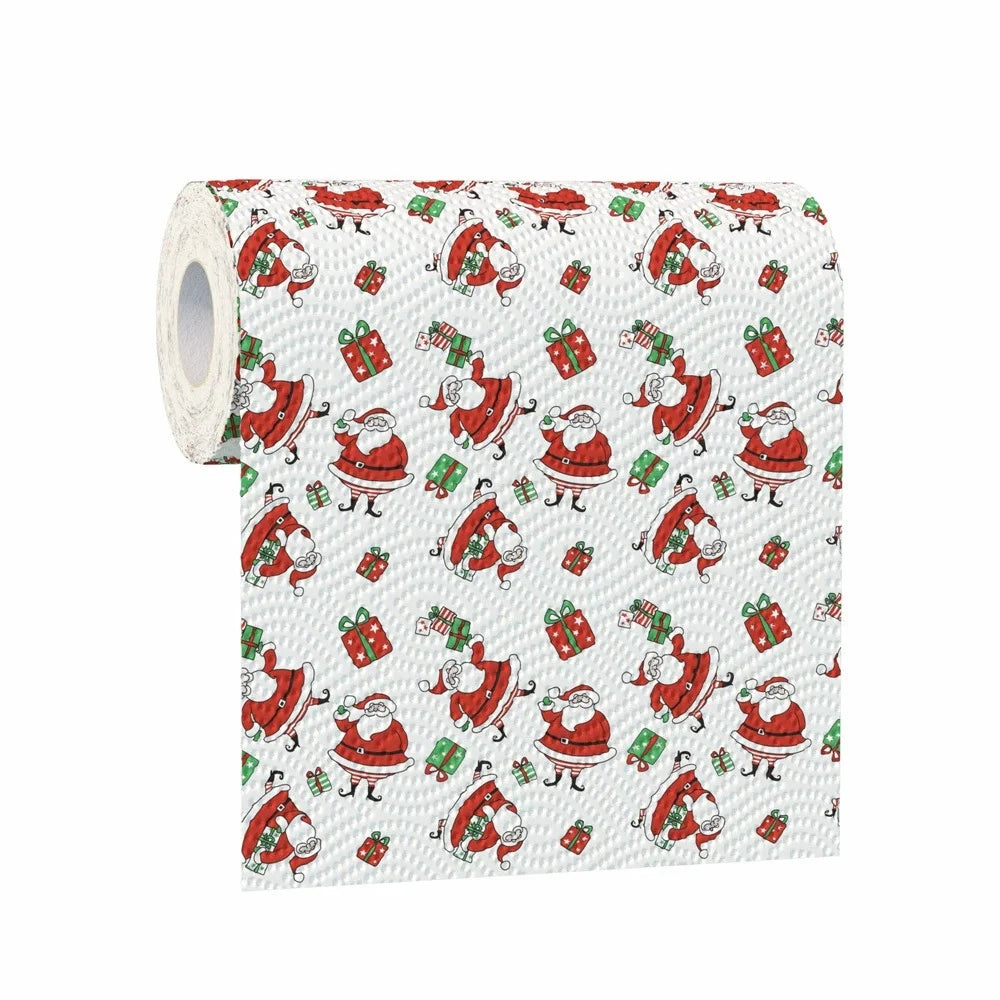 Christmas Paper Towels – Disposable Holiday Print, 48 Sheets