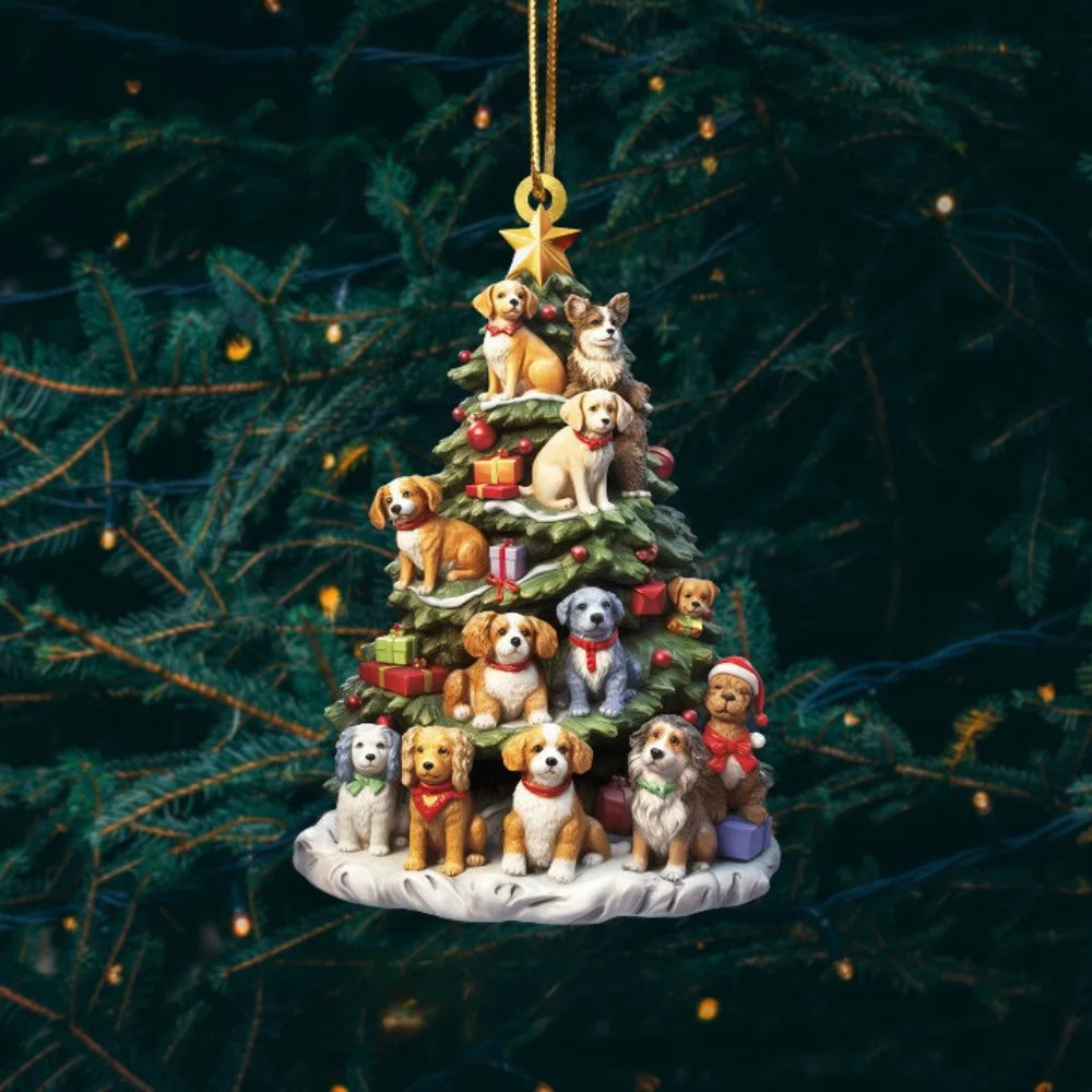 2D Acrylic Christmas Tree Ornament Pendant | 2025 Xmas Decor