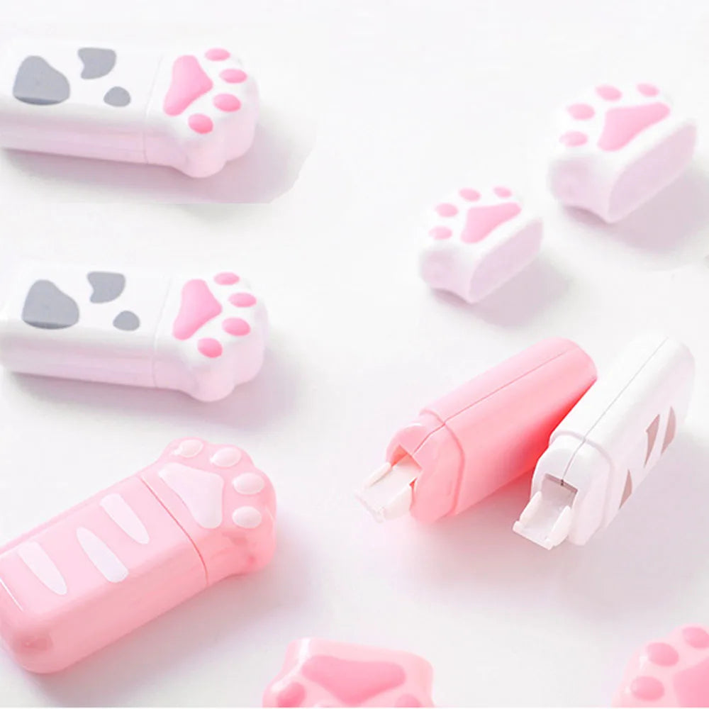 Practical Lovely Portable Gift Student Prize Stationery Cat Claw Correction Tape Correction Supplies White Out Corrector Peaceful Pleasures Health and Wellness