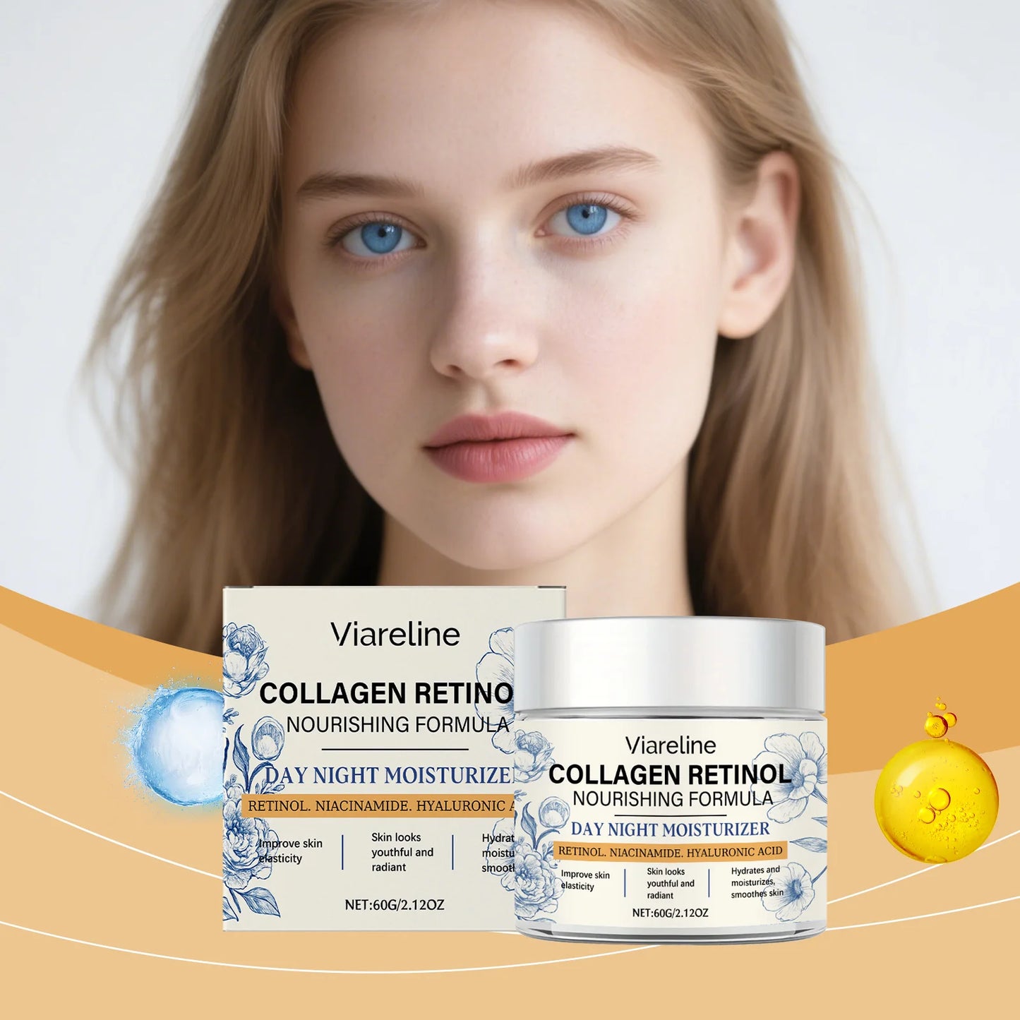 Viareline Retinol Moisturizing Cream | Deep Hydration 60g