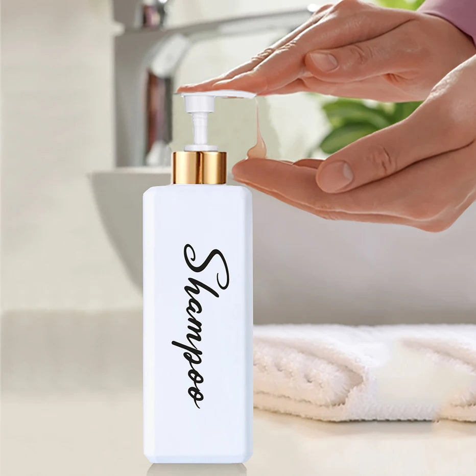 Refillable Shampoo and Conditioner Dispenser with Pump Bath Shower Shampoo Conditioner Lotion Soap Container Bottle Peaceful Pleasures Health and Wellness