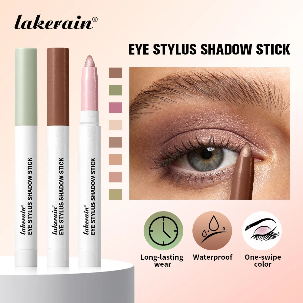 Eye Stylus Shadow Stick Long Lasting Makeup Effect Waterproof Sweat Resistant Circular Design Matte Pearl Tones Eye Shadow Pen Peaceful Pleasures Health and Wellness