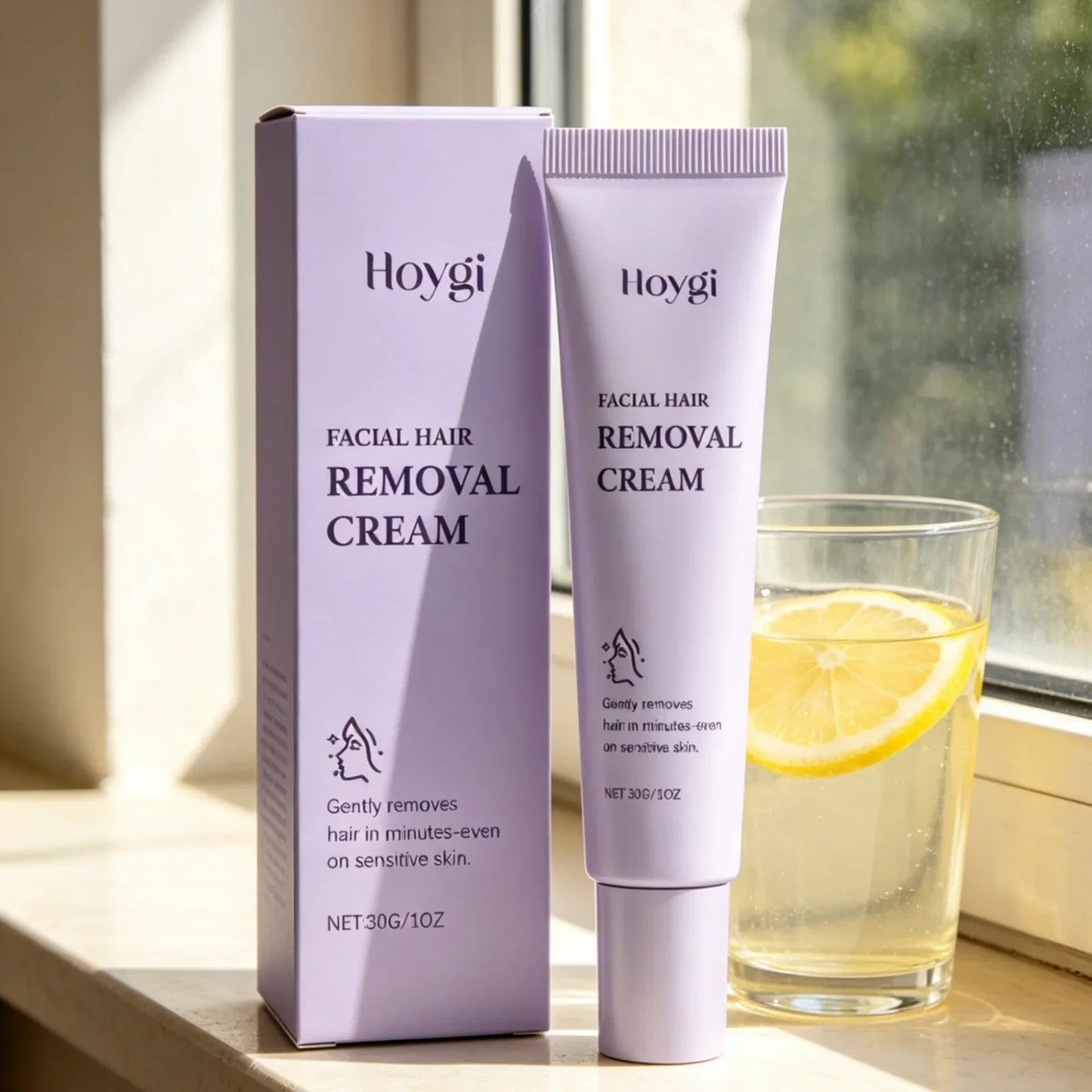 Hoygi Facial Hair Removal Cream – Gentle Depilatory 30g