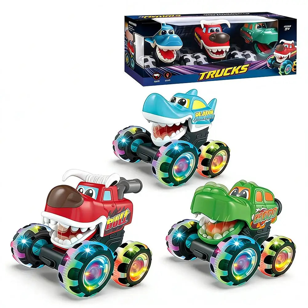 Light-up Truck Toy Cars Press Inertial Safety Car Model